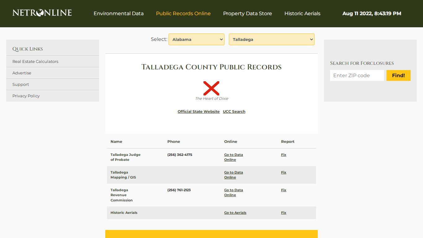 Talladega County Public Records - NETROnline.com