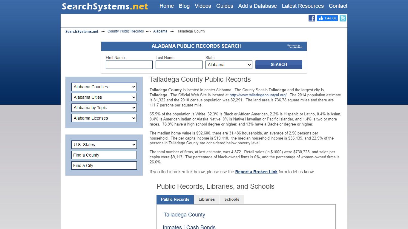 Talladega County Criminal and Public Records